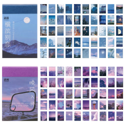 100 st Washi-klistermärken Naturlandskapsbild SET 2
