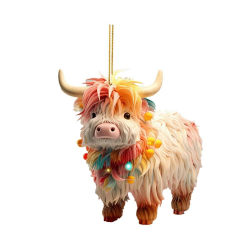 Xmas Cow Pendant Farverige Hella Wagyu Ornaments 7 7