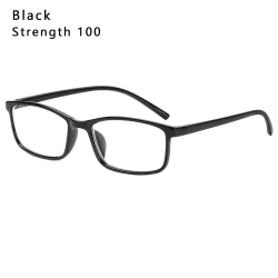 Nærsynthetsbriller blå film ultralett harpiks SVART STYRKE 100