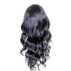 Parykk for kvinner med krøllete hår, lang rull black