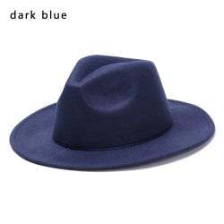 Fedora Hat Jazz Cap Cowboy Hat TUMMAN SININEN