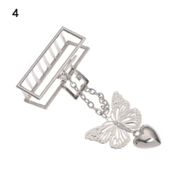 Metal Hairgrip Goth Butterfly Love Pendant 4