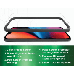 3-pack C4U® Extra Strong panssarilasi - iPhone 13 Pro + Frame Transparent iPhone 13 Pro (6.1)