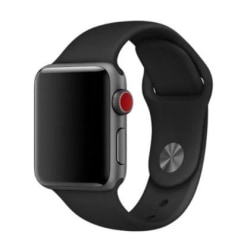 Silikon Armband kompatibelt med Apple Watch 42/44/45 mm Silikon Black 42/44/45 mm