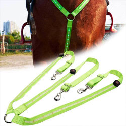 Sele Horse Webbing LED-lampor Nattsäkerhetsbälte Ridutrustning Green