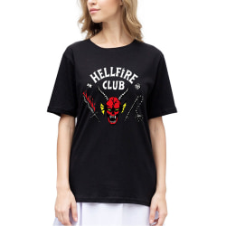 Kvinnor Män Stranger Things 4 Hellfire Club T-shirt Cartoon Tops M
