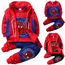 Kids Boys 3PCS Sport träningsoverall Spiderman kostym Blue 100