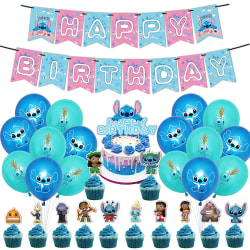 Födelsedag Lilo Stitch tema ballonger Party Cake Toppers