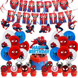 Födelsedag Spidey Spiderman Theme Ballong Cake Toppers Party Deocr