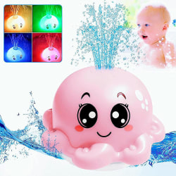 Baby Squid Spray Badleksak vattenleksak med lätta poolleksaker Pink