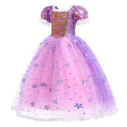Frozen Rapunzel Princess Dress Kostym för Girl Party Dress 4-5 Years