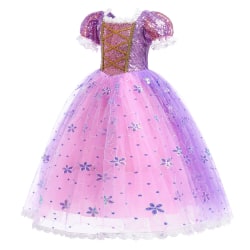 Frozen Rapunzel Princess Dress Kostym för Girl Party Dress 7-8 Years