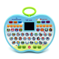 Pedagogisk tablettleksak för barn att lära sig djur alfabetet Light blue