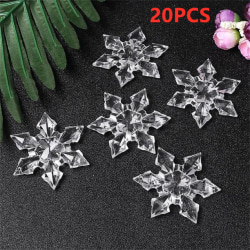 20 st Clear Christmas Crystal Snowflake hängande hängande prydnad 20Pcs 2.8cm