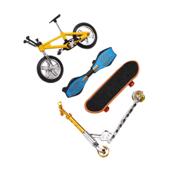 4st/ Set Mini Finger Skateboard Cykel Scooter Cykel Yellow