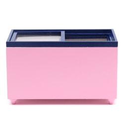 1:12 Dukkehus Mini Tom Fryser Horisontal Kjøleskap Møbler Pink
