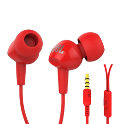 JBL C100Si 3,5 mm kablet stereohodetelefon Deep Bass Music Sport He red