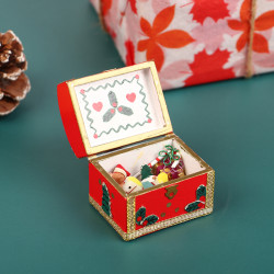 1:12 Dukkehus Miniature julelegetøjskasse Walking Stick Rockin