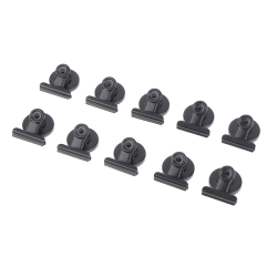 10 st svart/silver 31mm metall runda magnetiska clips Black