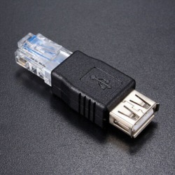 2st Ethernet RJ45 hane till USB hona-kontaktomvandlare