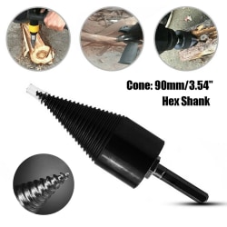 Polttopuut Splitter hine Wood Cone Punch Driver Drill Bit Tools