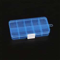 10 Grids Storage Box Slots Container Blue