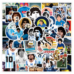 50 ST Maradona Football Star Graffiti Stickers Bilgitarr Suitc