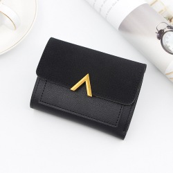 Damplånbok Modekorthållare Liten plånbok PU-läderfashio Black