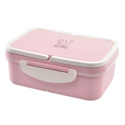 Wheat Straw Lunch Box For Kids Bento Box Bærbar Miljøvennlig Pink