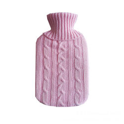 2L Varmtvannsflaske Kvalitet Varmtvannsflasker Med Myk Strikket pink+bottle 2000ml