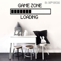 Game Room Home Decor Computer Video Game Zone Loading Decal Wal S: 35*15CM