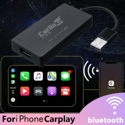 Wireless Bluetooth USB Dongle For iPhone CarPlay Android Naviga Black