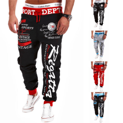 Men's Pants Hip Hop Joggers Cargo Pants Casual Fashion Printing A M