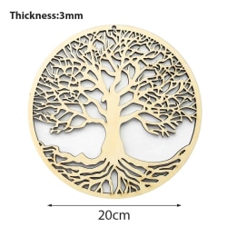 Trä Vägghängande Dekor Livets träd Fatima hänge Amulet Me 20cm