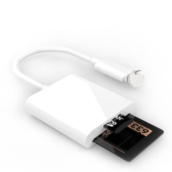 För IPhone Multi Card Reader för Lightning för SD TF-minne 1to2