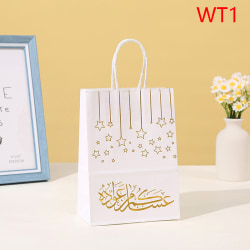 6st EID Mubarak presentpåsar Ramadan Dekoration Muslim Ipackning White WT1