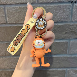 Kawaii Garfield Cat Pendant nøglering Bil nøglering telefon taske Or A3