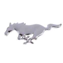 3D Horse Metal Car Logo för Ford Mustang New Mondeo Focus sliver