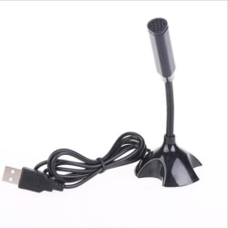 USB mikrofon för bärbara datorer Justerbar Studiosång Black