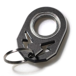 Avaimenperä Spinner Metal Fidget Toys Pyörivä avaimenperä Black