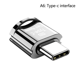 Höghastighetskortläsare Micro-USB/Type-C minneskortläsare A6