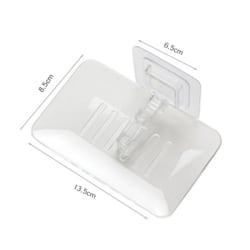 Badrum Tvålhållare Bricka Dusch Tvål Box Disk Förvaringsplatta White