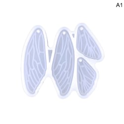 Angel Wing Decor Örhänge Form Lämplig för epoxiharts White