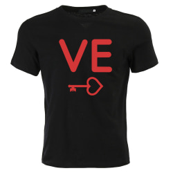 Par LO VE kortärmad T-shirt, alla hjärtans dag presenter 2XL