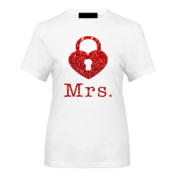 Par T-shirts, Love Key Lock T-shirt Alla hjärtans dag present 2XL