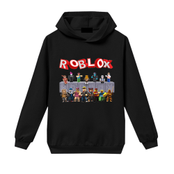 Roblox hoodies Söta toppar för barn pojkar och flickor black 140