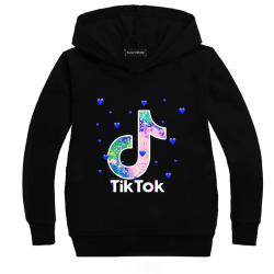 Tik Tok långärmad hoodie för barn black 140