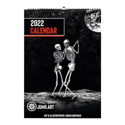 2022 Skull Spiral Väggkalender, Väggkonstkalender