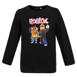 Roblox Långärmad t-shirt för barn, söt topp med tryck