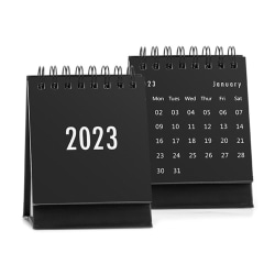 2022-2023 enkel kalender, månadsplanerare, skrivbordskalender black